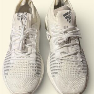 Adidas White Knit Sneakers- Pulse Boost HD W FU7344